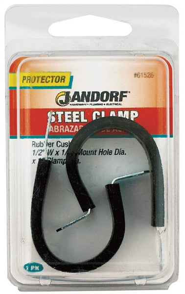 Jandorf 61526 Cushion Clamp, Rubber/Steel, Black