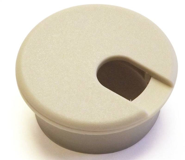 Jandorf 61600 Desk Grommet, 1-1/2 in Dia Cable, Polystyrene, Almond