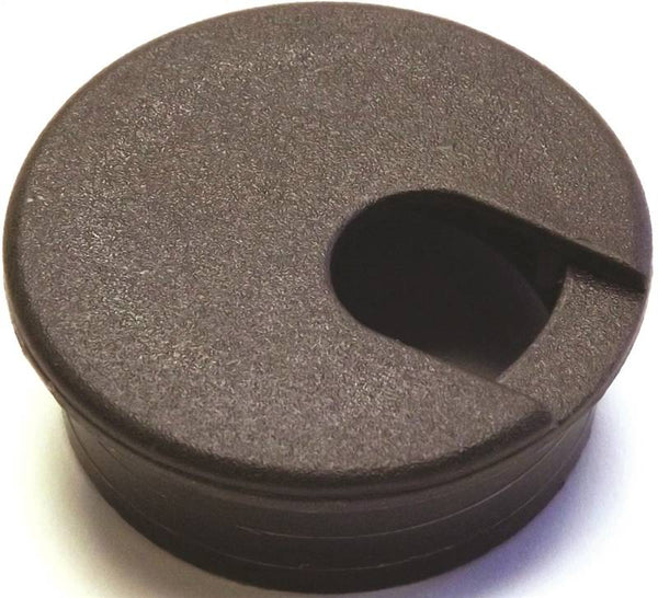 Jandorf 61612 Desk Grommet, 1-3/4 in Dia Cable, Polystyrene, Walnut Brown