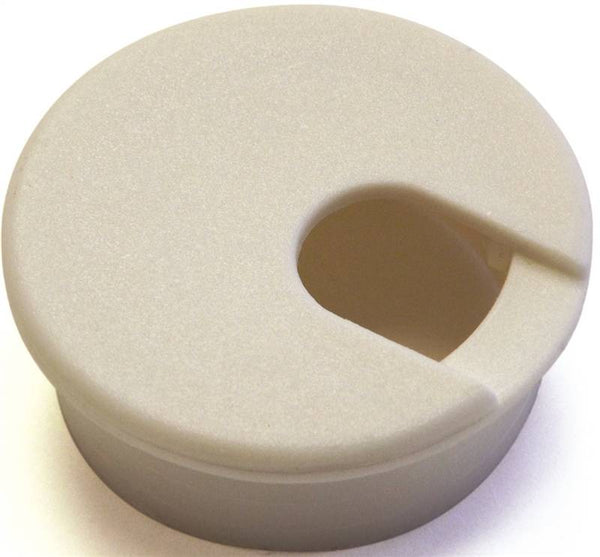 Jandorf 61623 Desk Grommet, 1-3/4 in Dia Cable, Polystyrene, Pure White