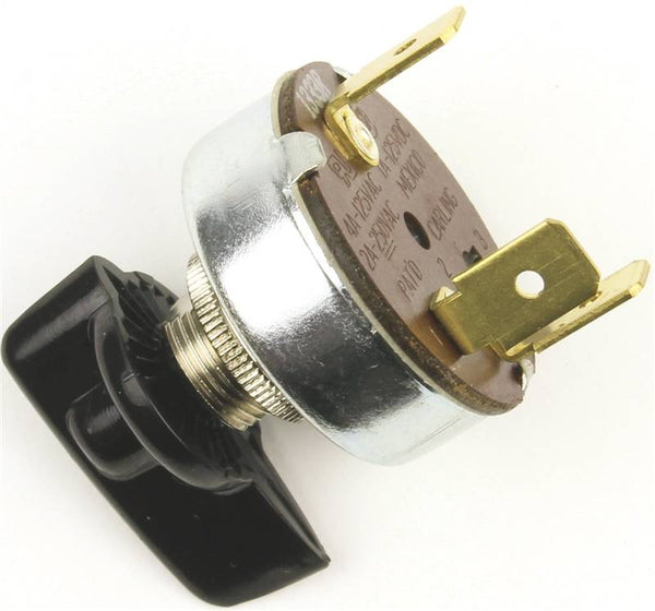 Jandorf 61033 Single Circuit Rotary Switch, 1 A, 125 V, SPDT, Plastic, Black