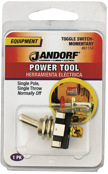 Jandorf 61154 Switch, 10/15 A, 125/250 V, SPST, Screw Terminal