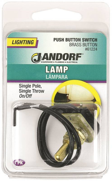 Jandorf 61224 Switch, 3/6 A, 125/250 VAC, SPST, Lead Wire Terminal