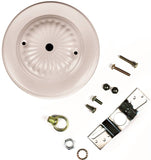 Jandorf 60217 Canopy Kit, Ceiling, Traditional, White, For: Outlet Box and Hang Ceiling Fixture