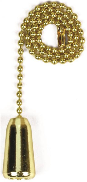Jandorf 60315 Teardrop Pull Chain, 12 in L Chain, Solid Brass