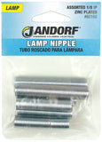 Jandorf 60160 Lamp Nipple Assortment, Zinc