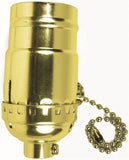 Jandorf 60410 Pull Chain Lamp Socket, 250 V, 250 W, Brass Housing Material, Yellow