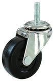 Shepherd Hardware 9195 Swivel Caster, 3 in Dia Wheel, Rubber Wheel, 90 lb