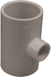 LASCO 402209BC Reducing Pipe Tee, 1-1/2 x 1/2 in, Slip x FIP, PVC, SCH 40 Schedule