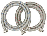 Keeney PP22816-2 Supply Hose, 3/4 in ID, 72 in L, Stainless Steel, Blue/Red