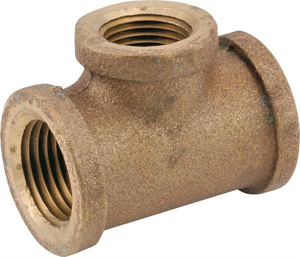 Anderson Metals 738106-161612 Reducing Pipe Tee, 1 x 1 x 3/4 in, IPT, Brass