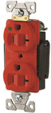 Eaton Wiring Devices AH8300RD Duplex Receptacle, 2 -Pole, 20 A, 125 V, Back, Side Wiring, NEMA: 5-20R, Red