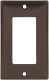 Eaton Cooper Wiring 2151 2151B-BOX Wallplate, 4-1/2 in L, 2-3/4 in W, 1 -Gang, Thermoset, Brown, High-Gloss