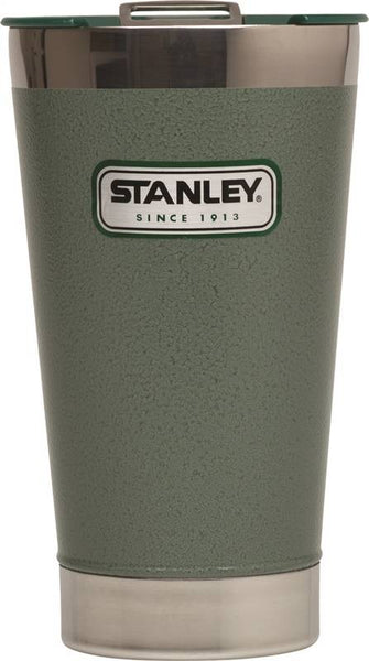 STANLEY Classic Series 10-01704-055 Bottle, 16 oz Capacity, 18/8 Stainless Steel, Hammertone Green