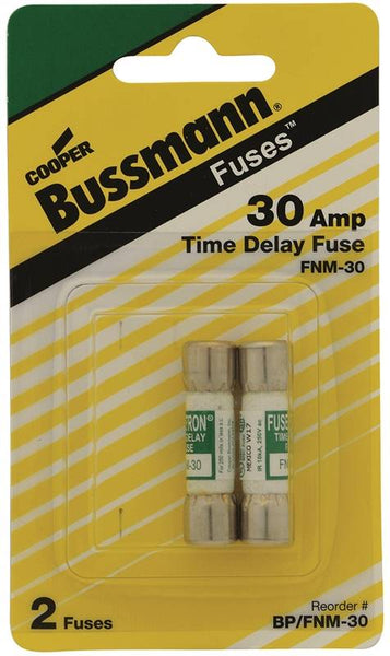 Bussmann BP/FNM-30 Time Delay Fuse, 30 A, 250 V, 10 kA Interrupt, Melamine Body