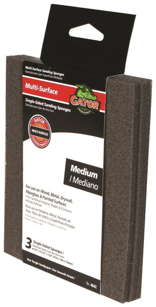 Gator 4642 Sanding Pad, 5-1/2 in L, 4-1/2 in W, 120 Grit, Fine, Aluminum Oxide Abrasive