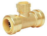 B & K ProLine Series 632-003 Pipe Tee, 1/2 in, Push-Fit, Brass, 200 psi Pressure