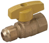 BrassCraft PSSC-60 Gas Ball Valve, 5/8 x 3/4 in Connection, Flared x FIP, 5 psi Pressure, Brass Body