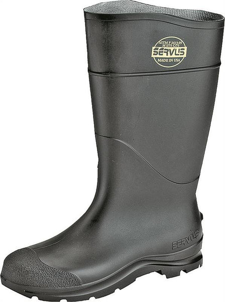 Servus 18822-6 Knee Boots, 6, Black, PVC Upper, Insulated: No