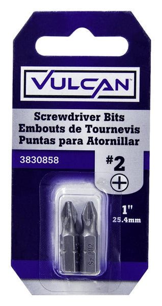 Vulcan 304652OR Screwdriver Bit, Hex Shank, S2 Chrome Molybdenum Steel