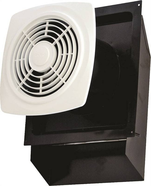 Air King Through the Wall EWF-180 Exhaust Fan, 4-5/8 to 9-1/2 in L, 11-11/16 in W, 0.8 A, 120 V, 1-Speed, Steel