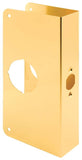 Prime-Line U9550 Lock and Door Reinforcer, 2-3/4 in Backset, 1-3/4 in Thick Door, Brass, Brass, 9 in H, 4-5/16 in W