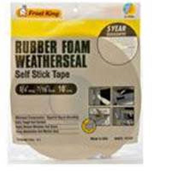 Frost King R734WH Foam Tape, 3/4 in W, 10 ft L, 7/16 in Thick, Rubber, White