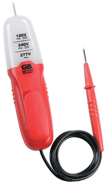 GB GET-3213 Tester, 120 to 277 V, LED Display, Functions: Voltage, Red