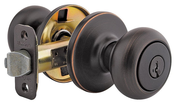 Kwikset 400CV 11P CP K6 Keyed Entry Knob, Venetian Bronze