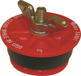 Oatey 33401 Test Plug, 2 in Connection, Plastic, Red