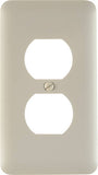 Amerelle 935DW Receptacle Wallplate, 5 in L, 2-13/16 in W, 1 -Gang, Steel, White