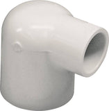 LASCO 406130BC Reducing Pipe Elbow, 1 x 1/2 in, Slip, 90 deg Angle, PVC, SCH 40 Schedule