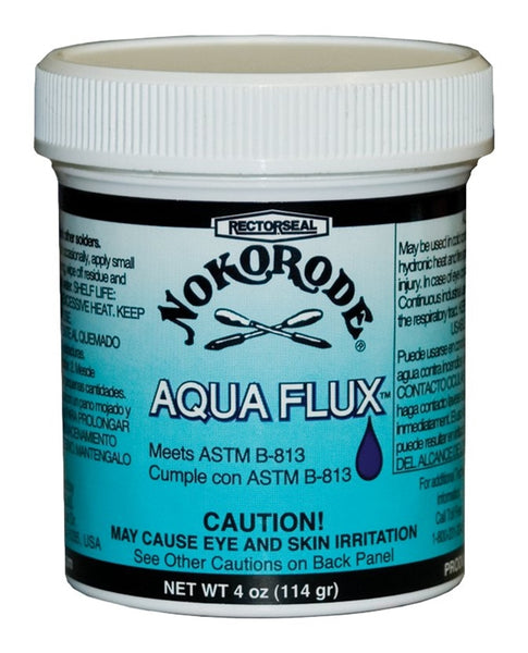 NOKORODE Aqua Flux Series 74047 Flux, 4 oz, Paste, Tan