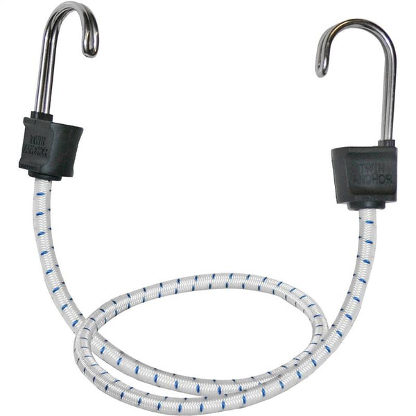 KEEPER Twin Anchor 06272 Bungee Cord, 18 in L, Rubber, Hook End