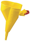 JUSTRITE 11202Y Funnel, Polypropylene, Yellow, 11-1/4 in H