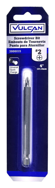 Vulcan 375161OR Screwdriver Bit, Hex Shank, S2 Chrome Molybdenum Steel