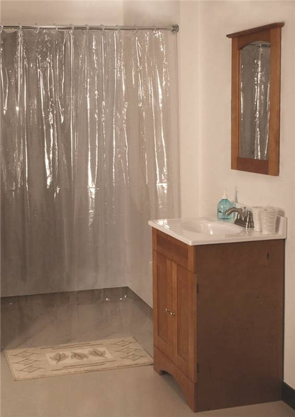 Simple Spaces SD-MCP01-C3L Shower Curtain, Vinyl, Clear, Clear