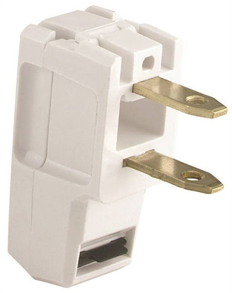 Eaton Wiring Devices BP2600-6W-L Electrical Plug, 2 -Pole, 15 A, 125 V, NEMA: NEMA 1-15, White