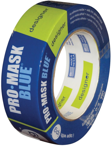 IPG PMD36 Masking Tape, 60 yd L, 1.41 in W, Crepe Paper Backing, Dark Blue