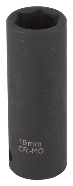 Vulcan Deep Impact Socket, 19 mm Socket, Black Phosphate