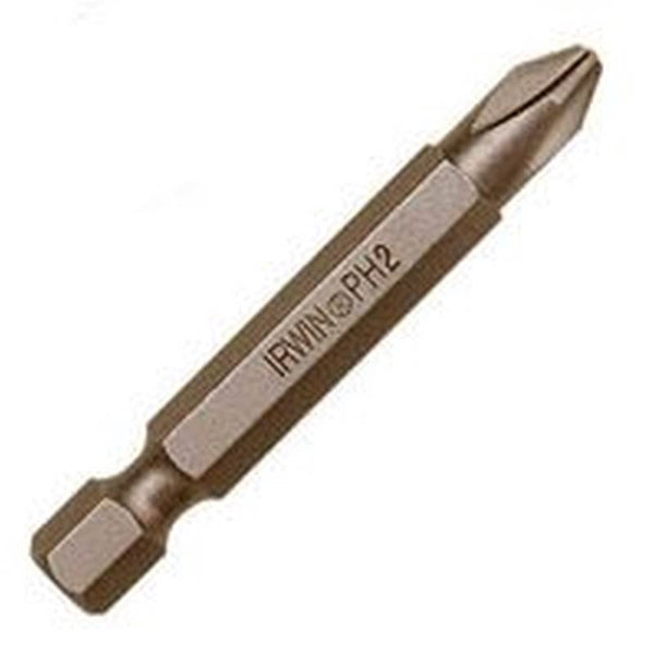 IRWIN IWAF22PH210 Power Bit, #2 Drive, Phillips Drive, 1/4 in Shank, Hex Shank, 2 in L, S2 Steel