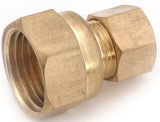 Anderson Metals 750097-0806 Tube Adapter, 1/2 x 3/8 in, Compression, Brass