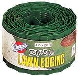 Warp's Easy-Edge LE-420-G Lawn Edging, 20 ft L, 4 in H, Plastic, Green