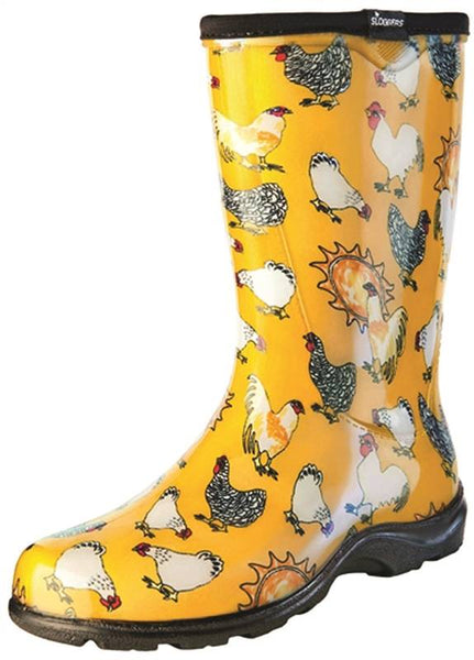 Sloggers 5016CDY-09 Rain and Garden Boots, 9 in, Chicken, Daffodil Yellow