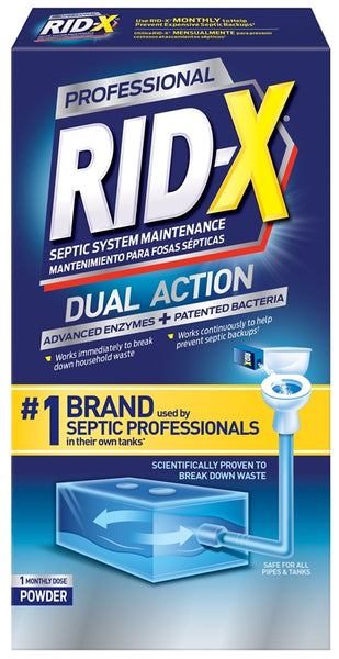 RID-X 1920094143 Septic Tank Cleaner, Powder, Tan, Fermentation, 9.8 oz Box