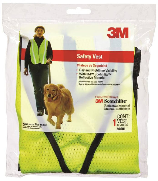 3M TEKK Protection 94601-80030T Safety Vest, One-Size, Fabric, Fluorescent Yellow