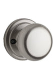 Kwikset 788H 15BX Dummy Door Knob, 2-3/8 in Dia Knob, Satin Nickel