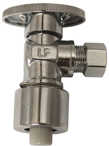 Plumb Pak PP2622POLF Stop Valve, 5/8 x 3/8 in Connection, Compression, Brass Body