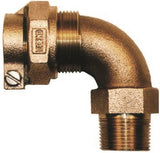 Legend T-4410NL Series 313-324NL Pipe Elbow, 3/4 in, Pack Joint x MNPT, 90 deg Angle, Bronze, 100 psi Pressure