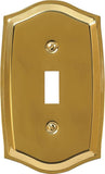 Amerelle 76TBR Wallplate, 5-1/8 in L, 3 in W, 1 -Gang, Brass, Polished Brass